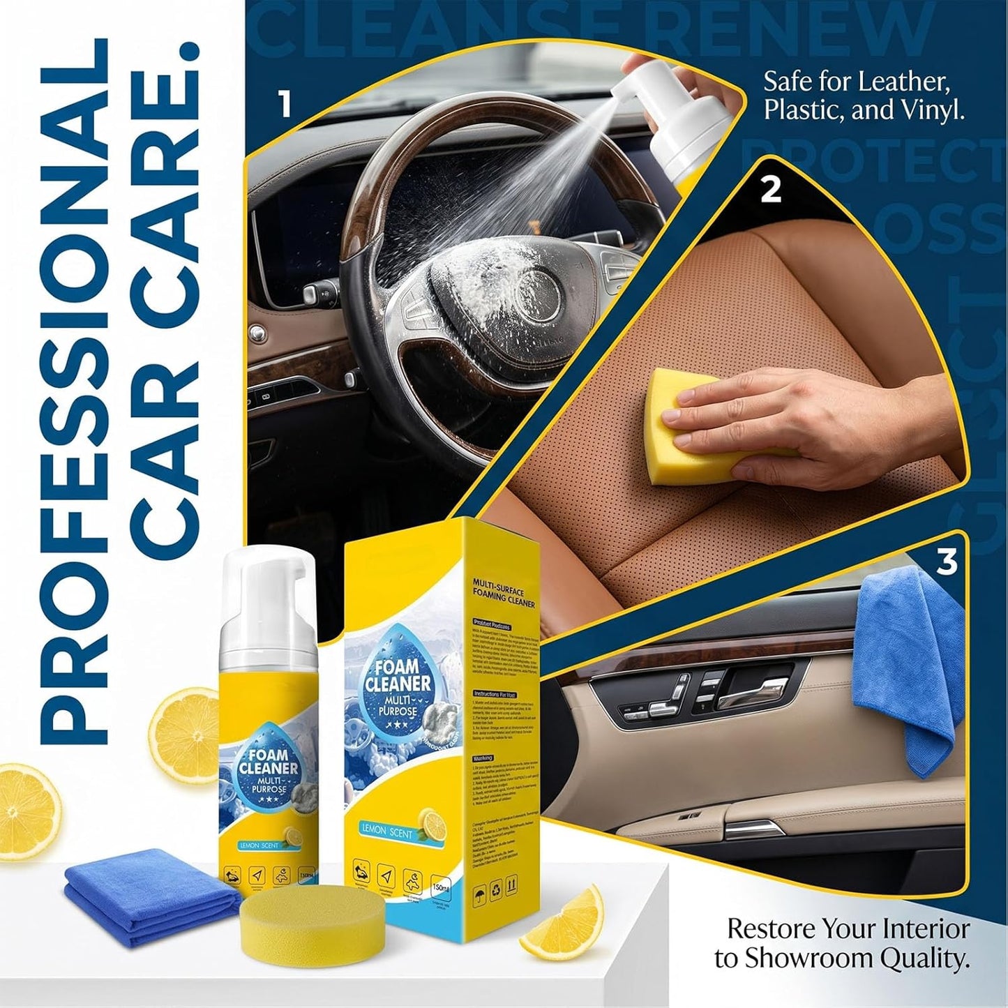 🧼✨ Foam Cleaner Multi Purpose 4-in-1 Spray