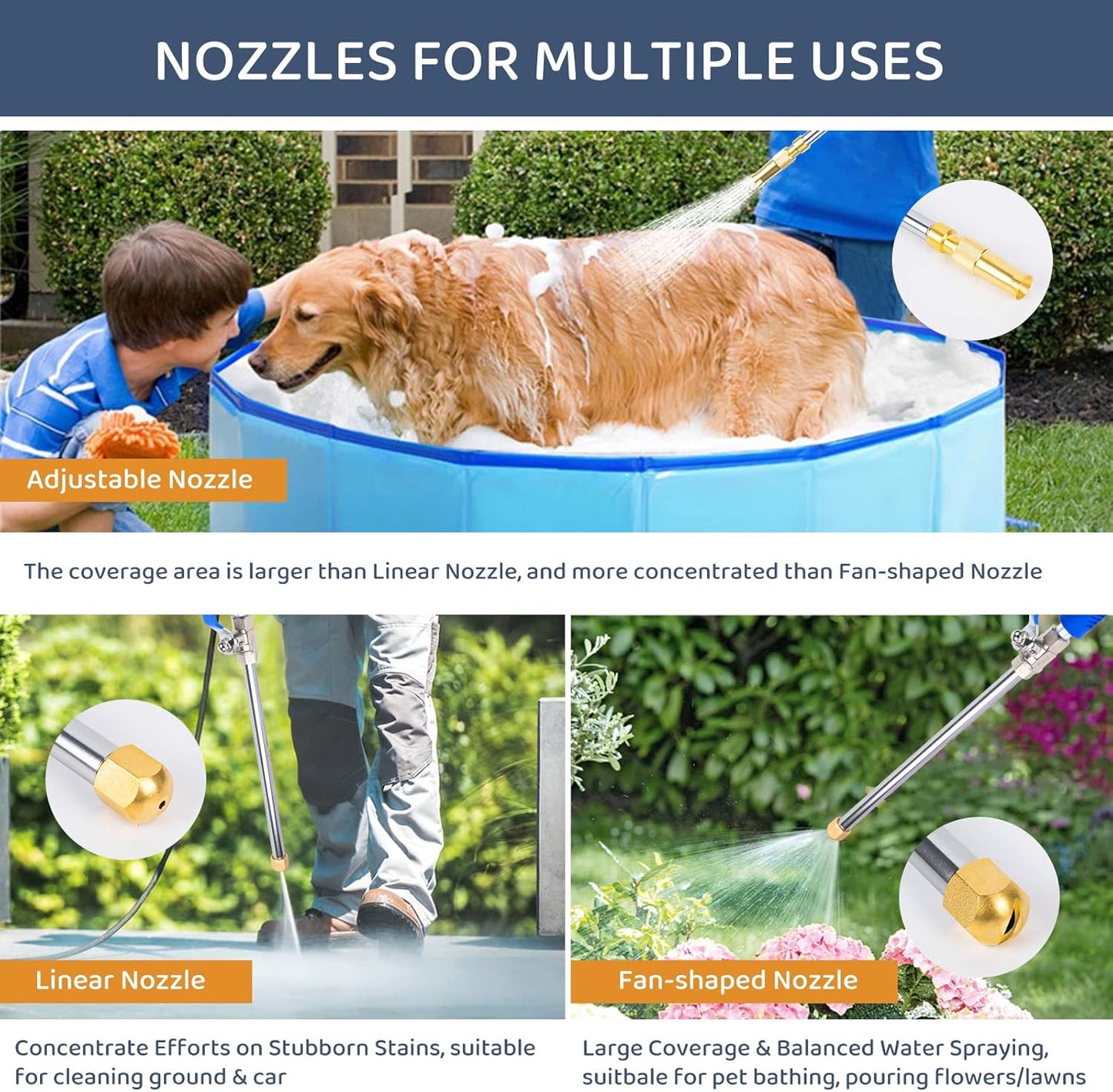 🔥BUY 2 FREE SHIPPING - Jet Nozzle Power Washer for Garden Hose