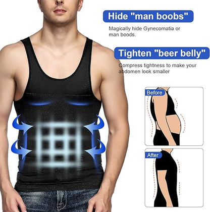 🔥Hot Sale 49% off🌟💪 Men Seamless Compression Tank Top Slim Fit Body