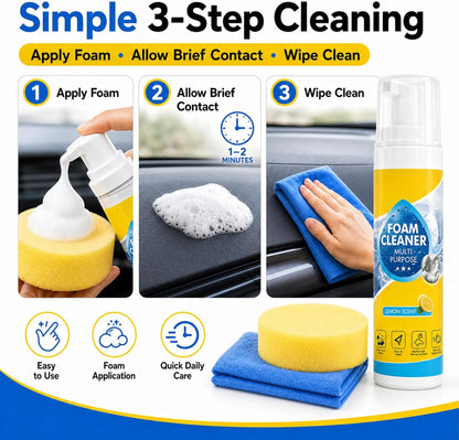 🧼✨ Foam Cleaner Multi Purpose 4-in-1 Spray