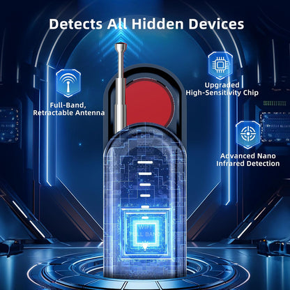 📡High-Power Hidden Camera Detector – Features RF Scanning and WiFi + Magnetic Detection Capabilities