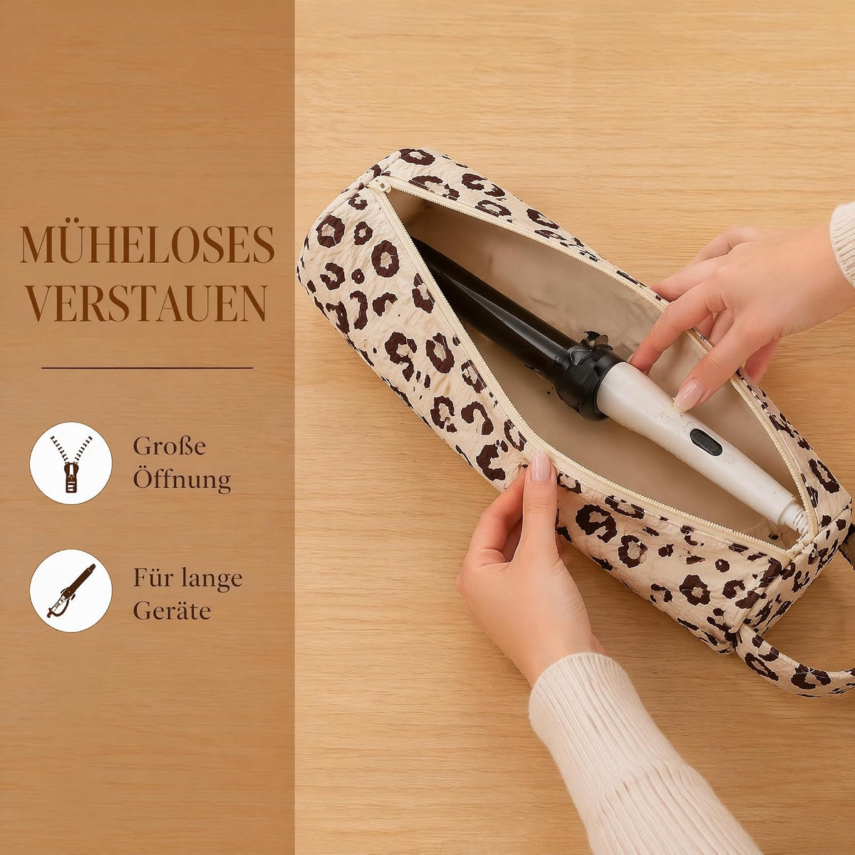 👜Portable zippered cosmetic bag - suitable for bathroom and office