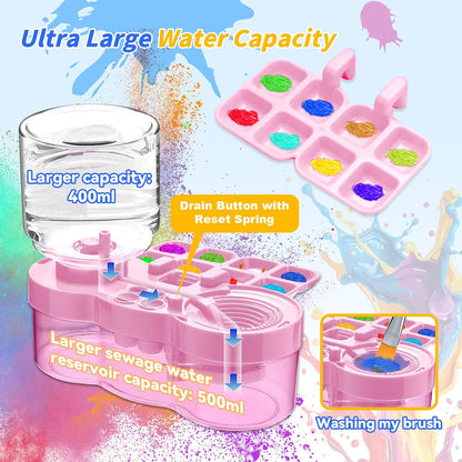 🎨Circulating water flow paintbrush cleaning cup