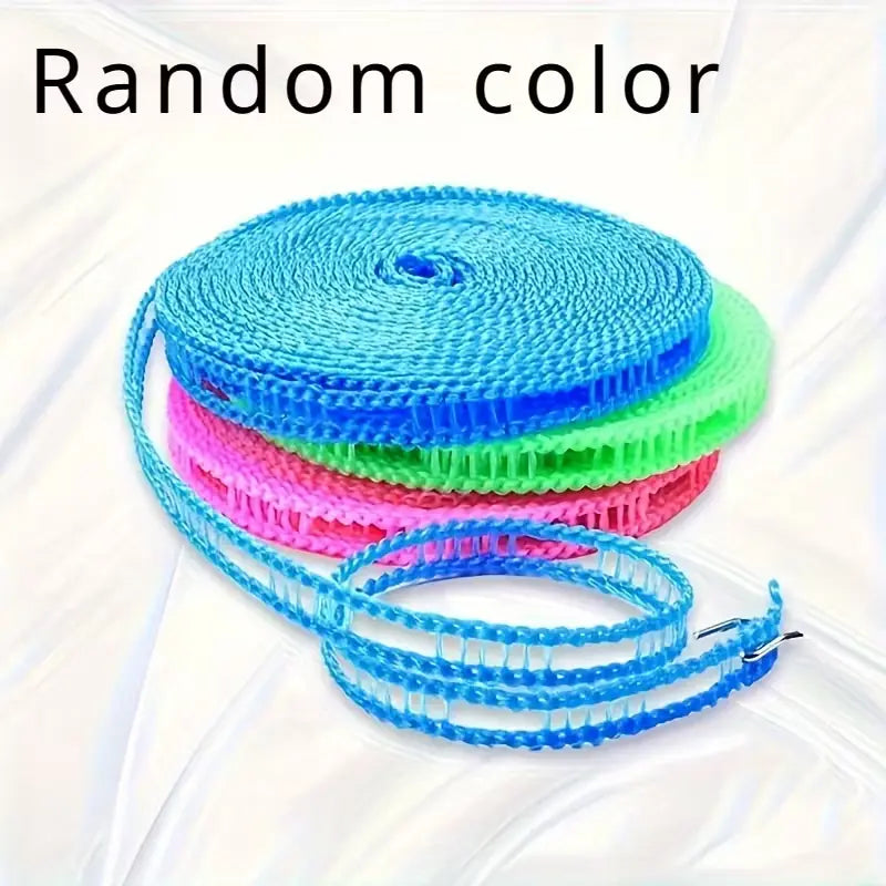 👕🧺 3-piece Retractable Washing Line Rope Windproof Clotheslines Set