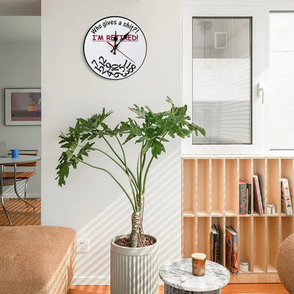 ⏰"Who Gives a Sh*t, I'm Retired!" Funny Wooden Wall Clock
