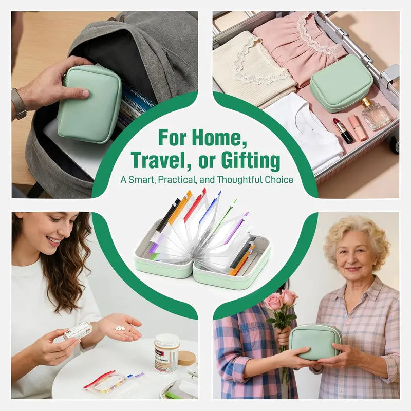 💊Portable Silicone Travel Storage Pouch Set – Food-Grade, Waterproof Pill Pouches