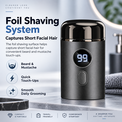 Mini Portable Electric Shaver Pocket-Size Razor With LED Display
