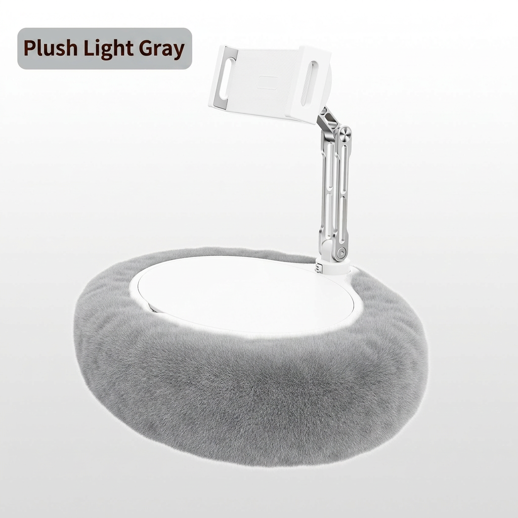 ✨Fur throw pillow with metal folding tabletop and flat support structure