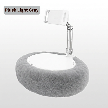 ✨Fur throw pillow with metal folding tabletop and flat support structure