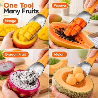 🥭Stainless Steel Mango Pitter/Slicer – With Non-Slip Handle