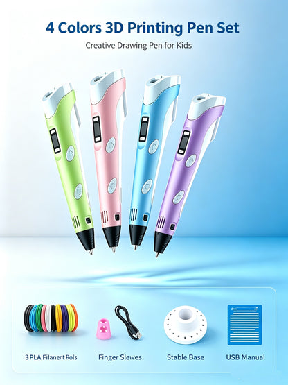 Smart 3D Printing Pen for Kids‑Easy‑Use DIY Drawing Pen