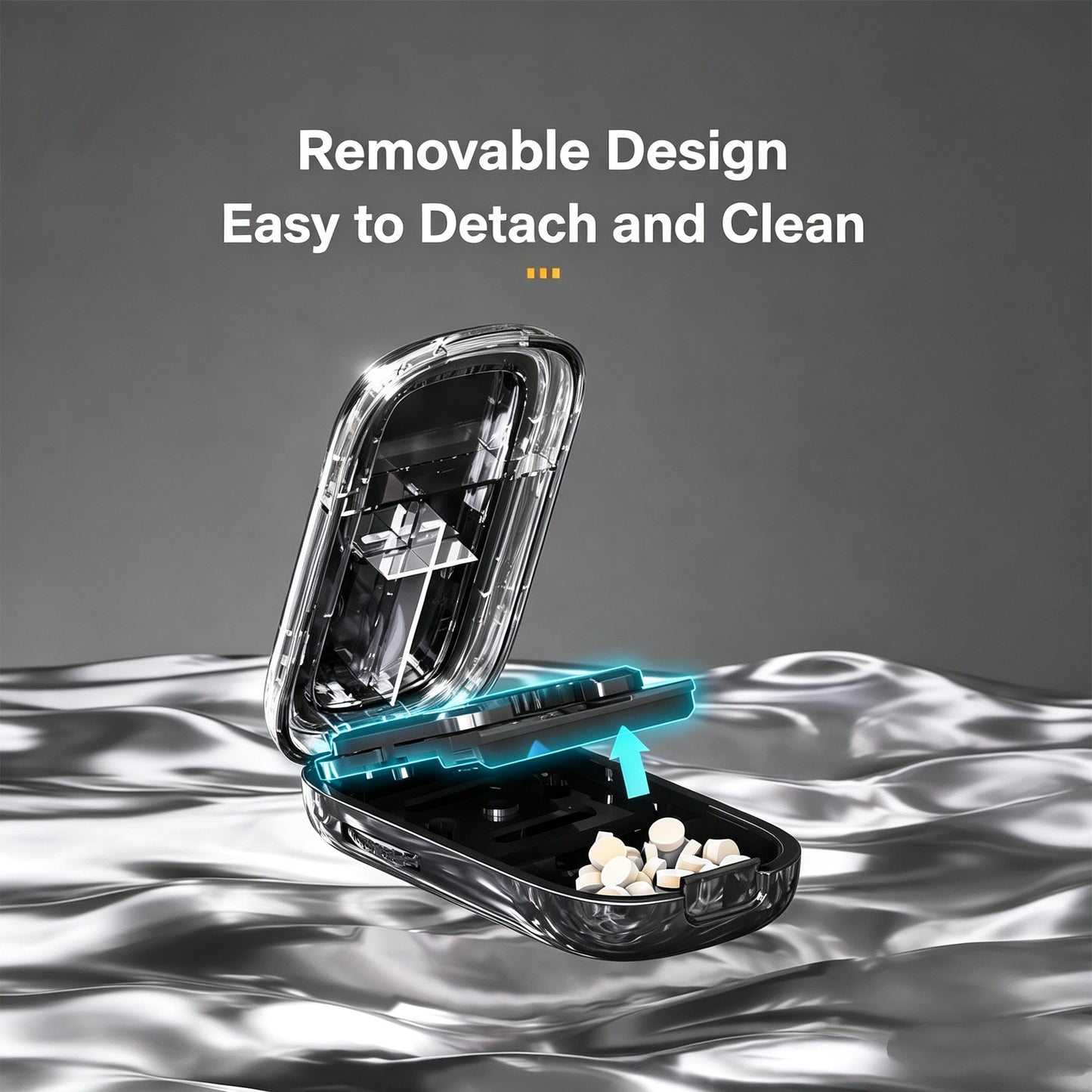 🔥Upgrade-Designed Compact 3-in-1 Pill Splitter Organizer - ABS+PC
