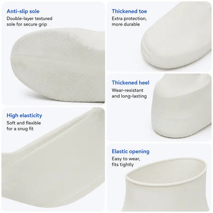 Silicone Rainproof Shoe Covers, Waterproof And Wear-Resistant（A Pair）