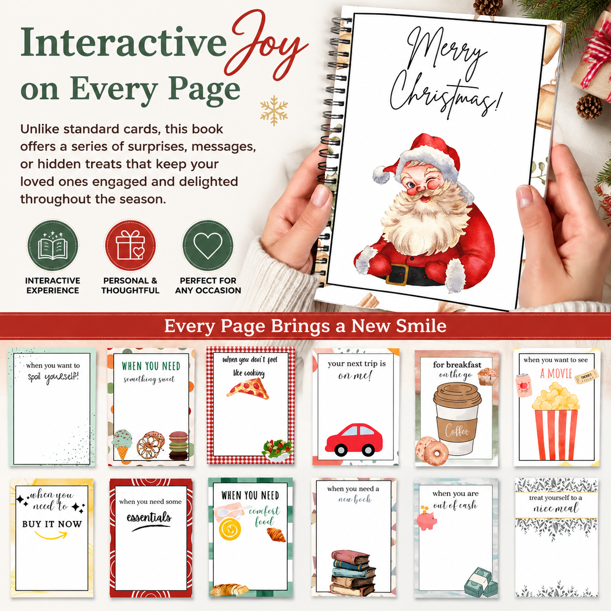 📖Merry Christmas Surprise Gift Card Book