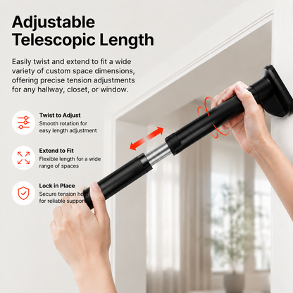 🛡️No-Drill Heavy-Duty Telescopic Tension Rod