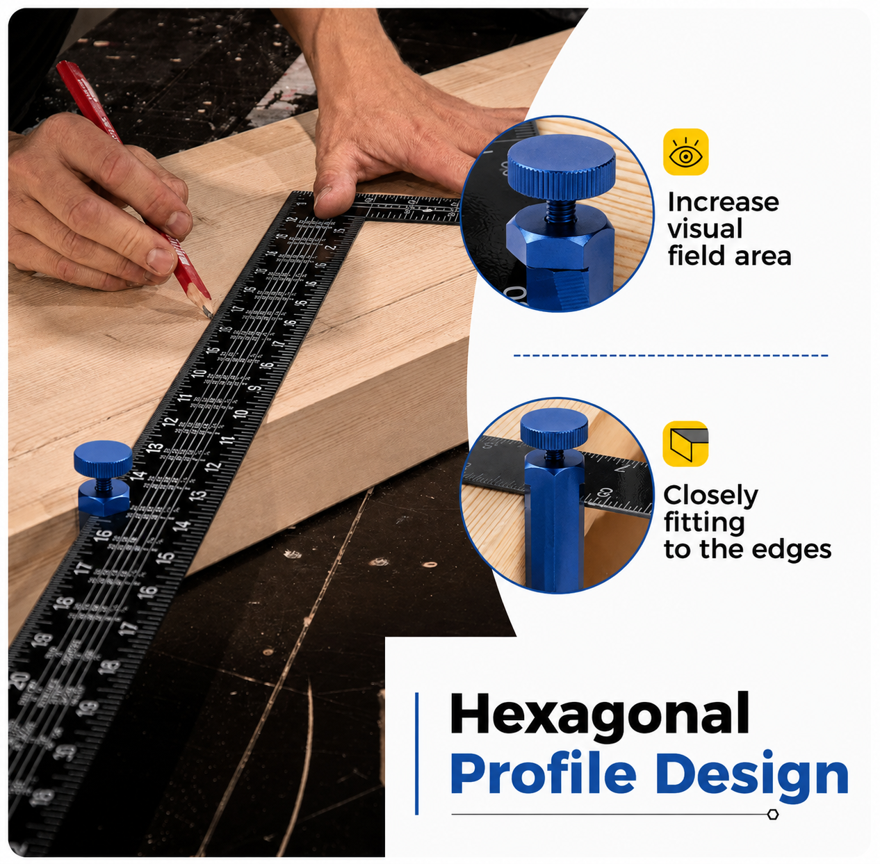 📏High stair gauge, suitable for frame square