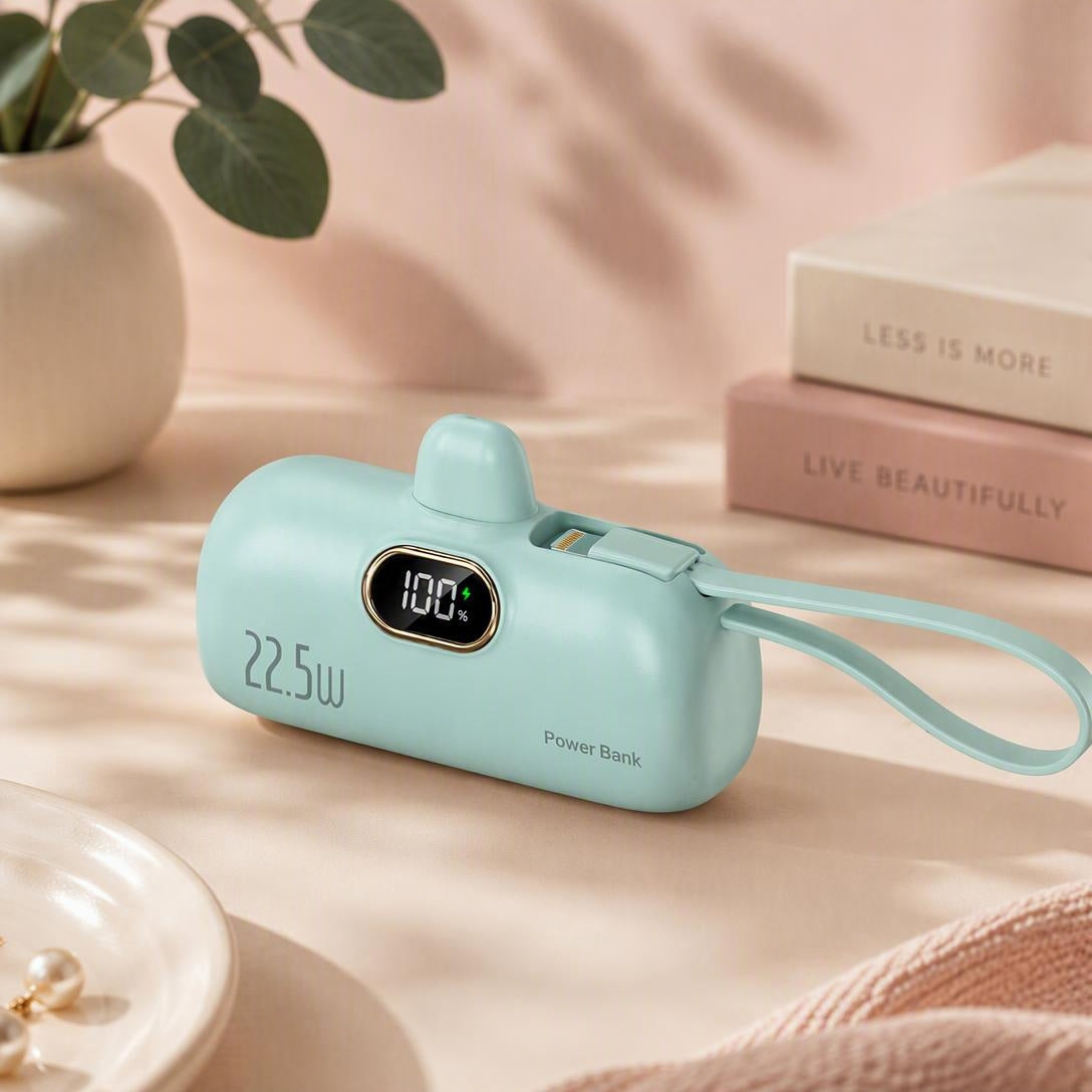 🔋5000mAh Mini Portable Power Bank
