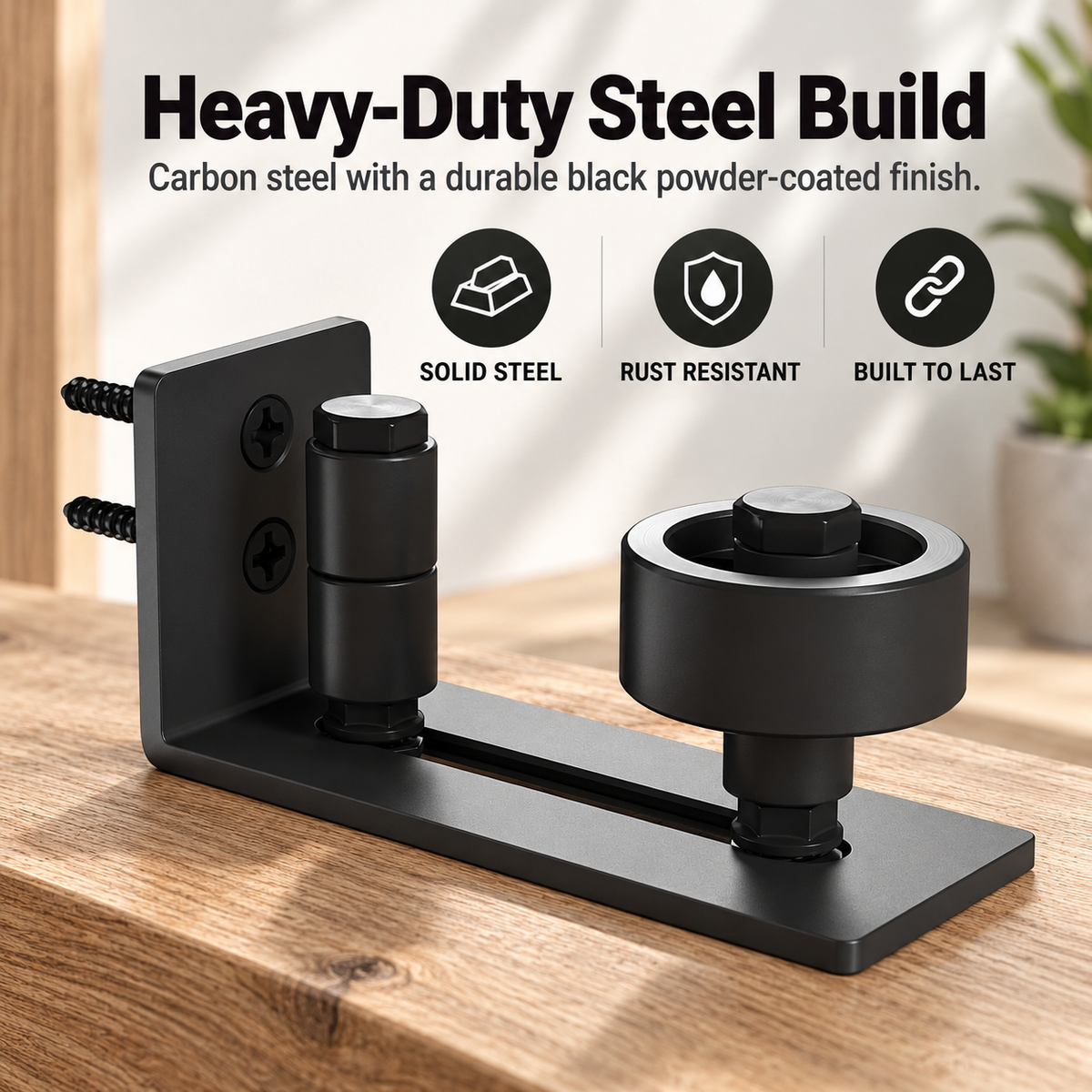 ⚙️Barn door floor guide - adjustable support rollers