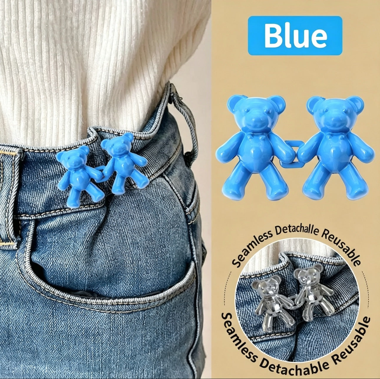 Bear-Shaped Belt Buckle, A Magical Tool For Adjusting Waist Size.