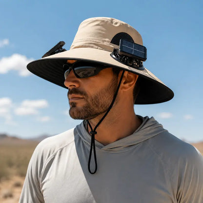 💨 UPF 50+ Sun Protection Dual Solar Fan Fishing Hat