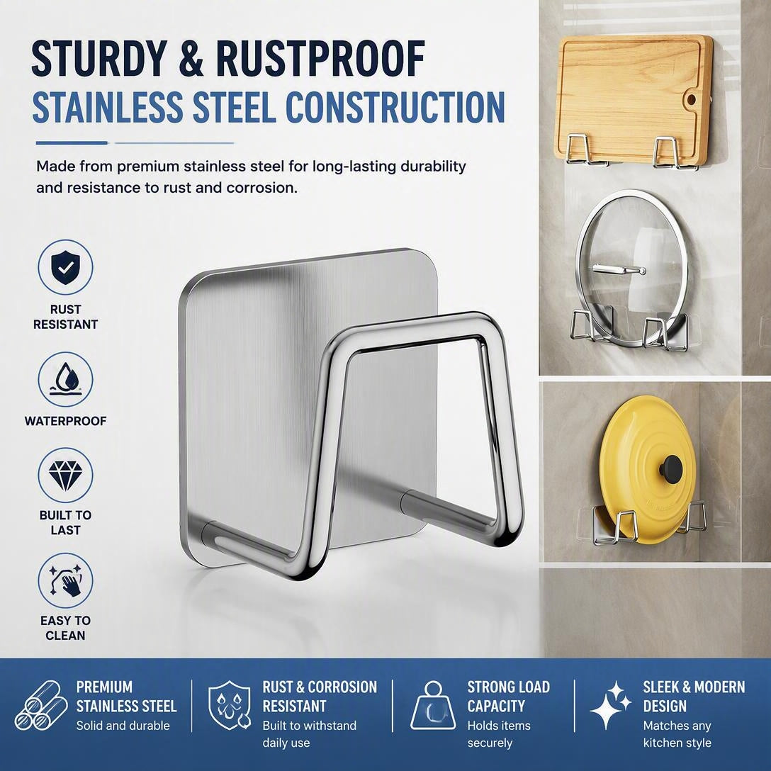 Stainless Steel Kitchen Storage Rack (4Pcs)