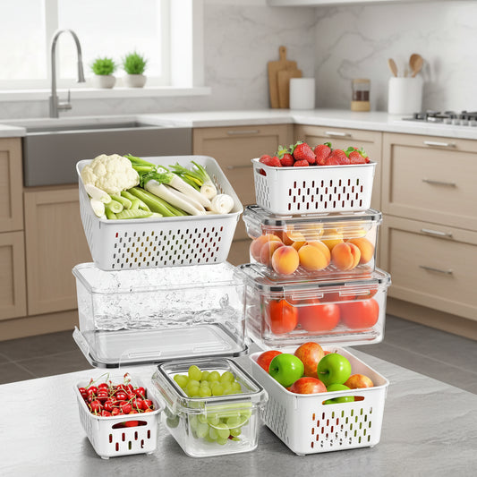 🥬 Fruit Storage Containers 4 PCS
