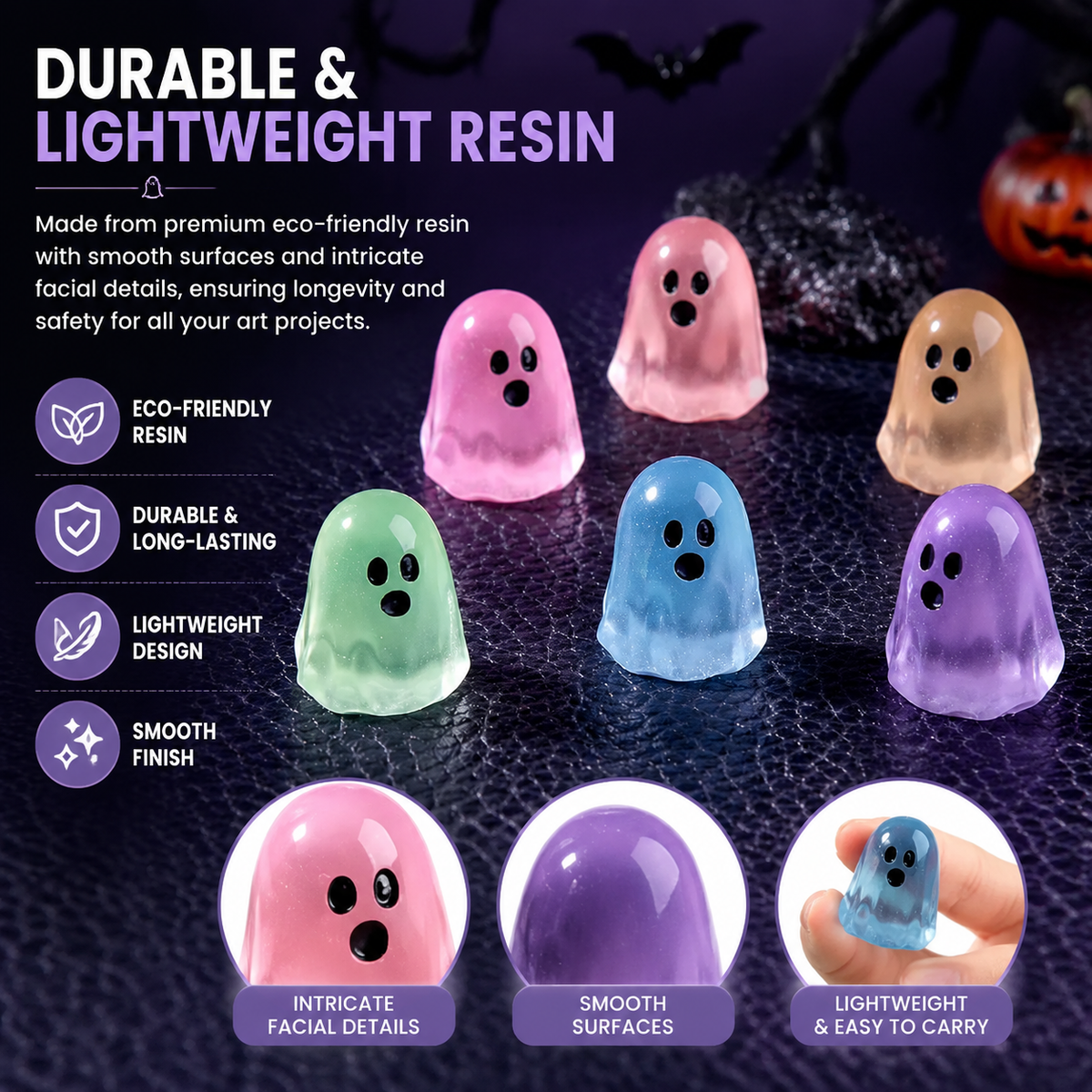 👻Six-color creative glow-in-the-dark ghost ornament
