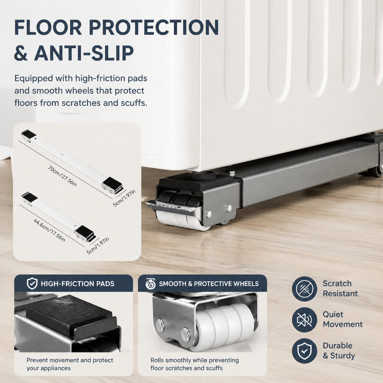 🛡️2-piece adjustable telescopic heavy-duty metal frame