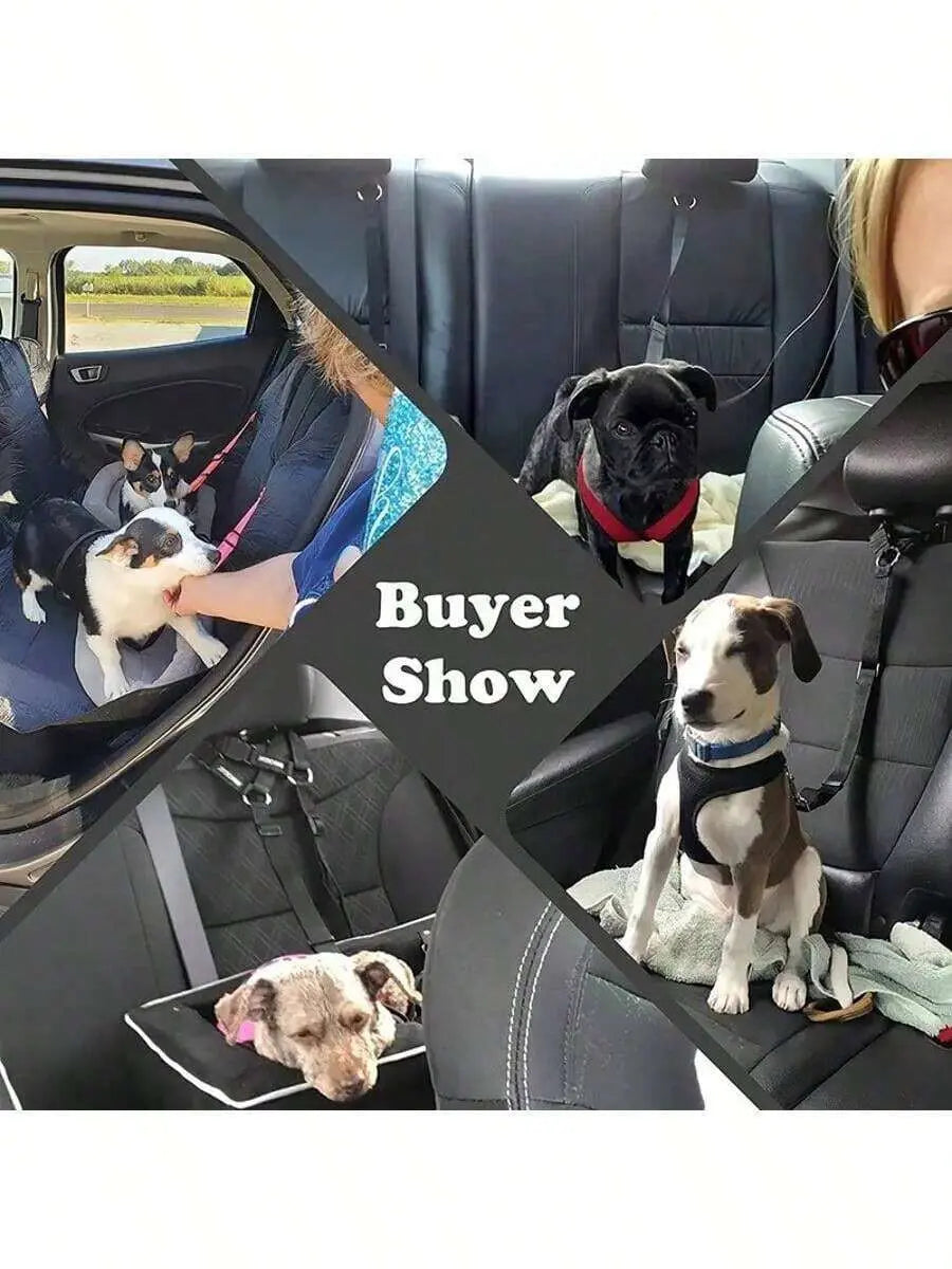 🚗 Adjustable Dog Car Seatbelt Harness