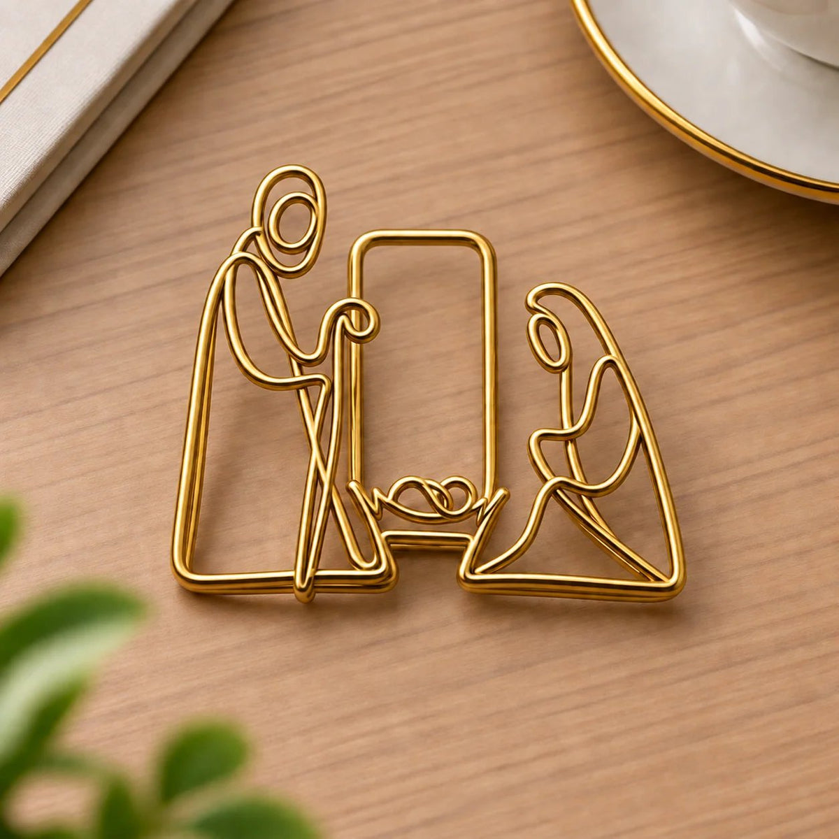 ✝Faith-Inspired Gold Paper Clips — Meaningful Christian Bookmarks 5 Pcs