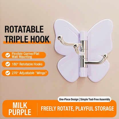 🦋4 pieces of high-quality appearance butterfly hooks, firmly grasped, no need for drilling