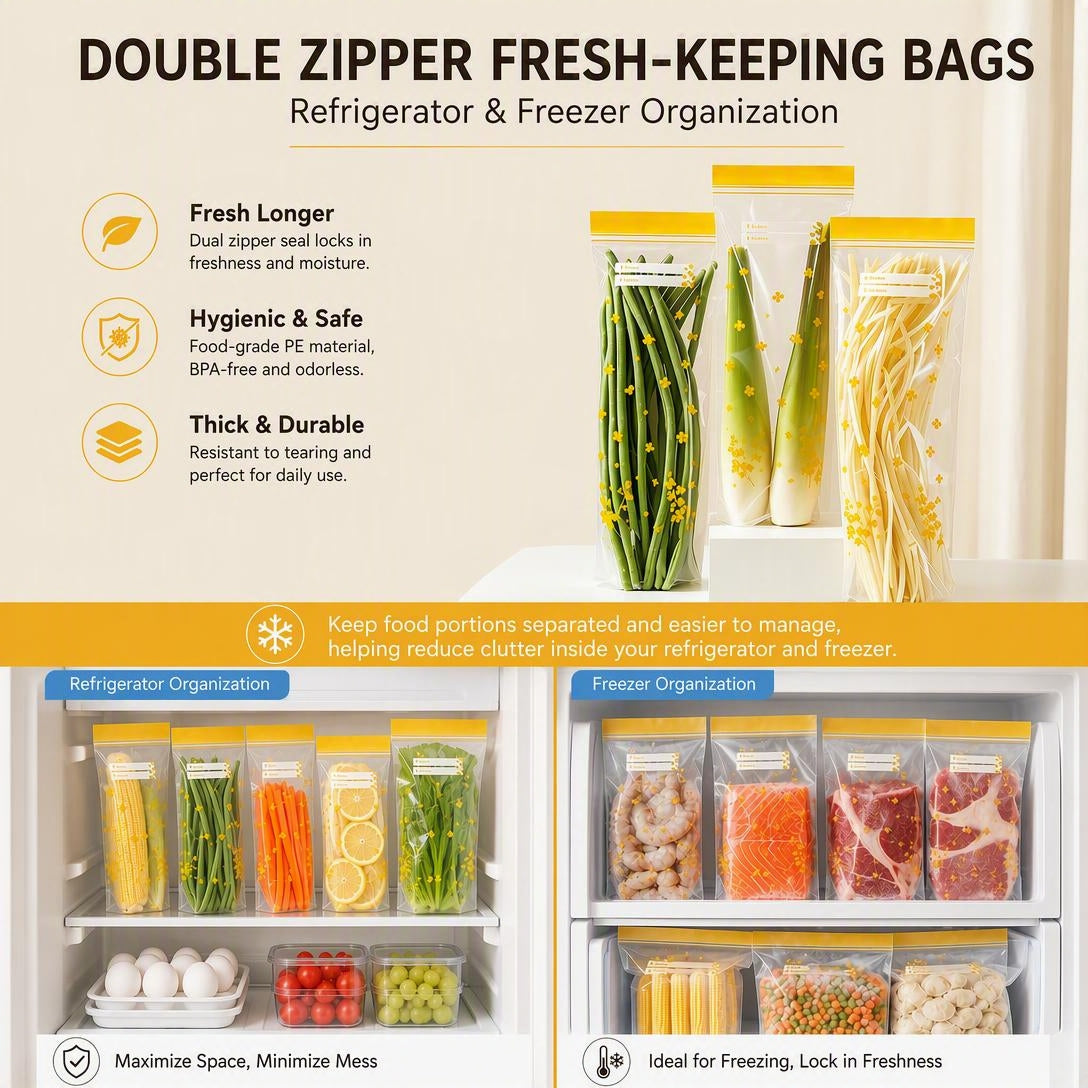 Thick Double Seal Food Storage Bags
