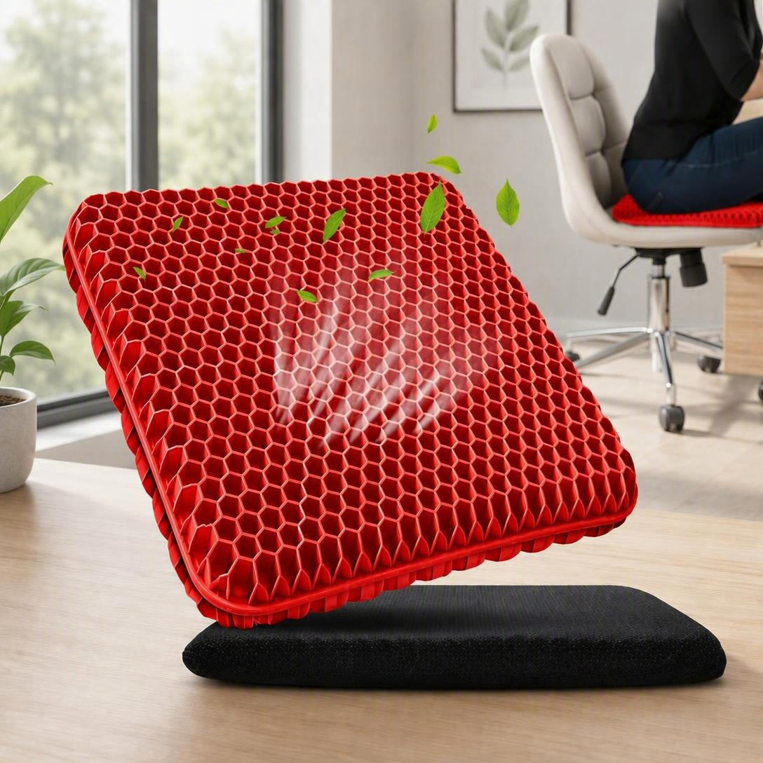 ❄️Breathable gel cooling seat cushion