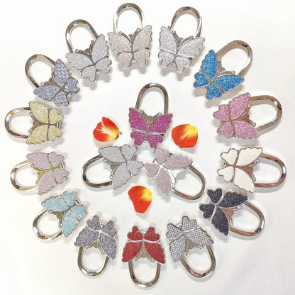 🦋👜 Butterfly Foldable Handbag Hanger,Folding Purse Table Hook Holder