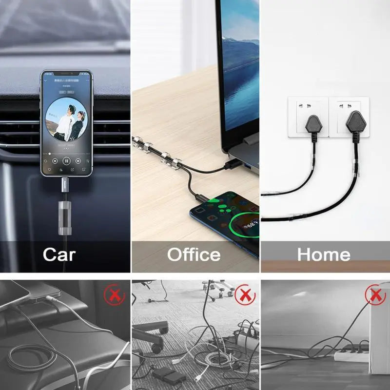 Durable Self-Adhesive ABS Plastic Wire Clamp Cable Organizers（20Pcs）
