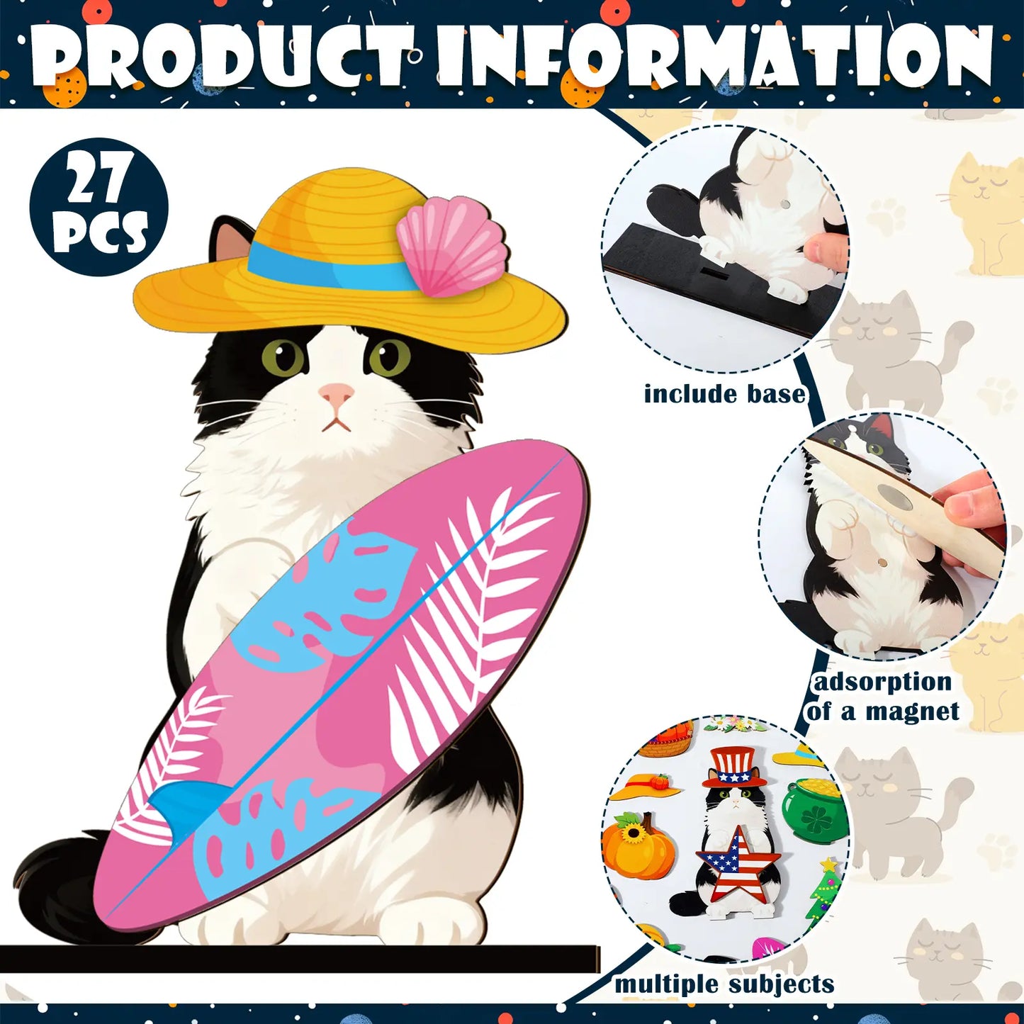 🎨Cute Animal Wooden Signs, Desktop Decor & Gifts