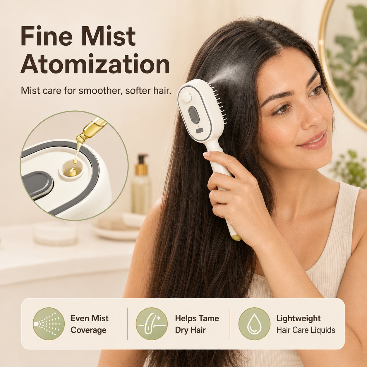 Electric Spray Retractable Airbag Comb