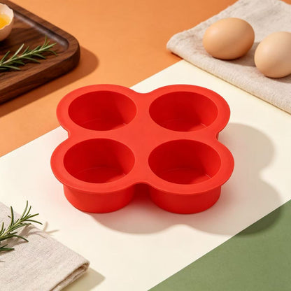 4-Cup Silicone Air Fryer Egg Mold & Oven Baking Pan