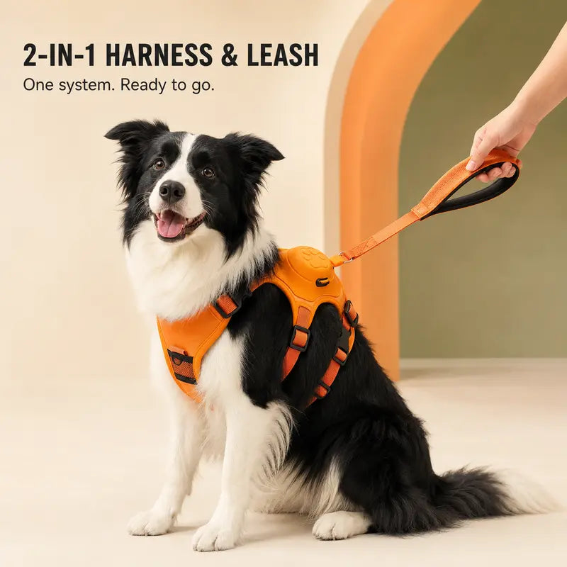 2-in-1 Retractable Dog Harness & Leash