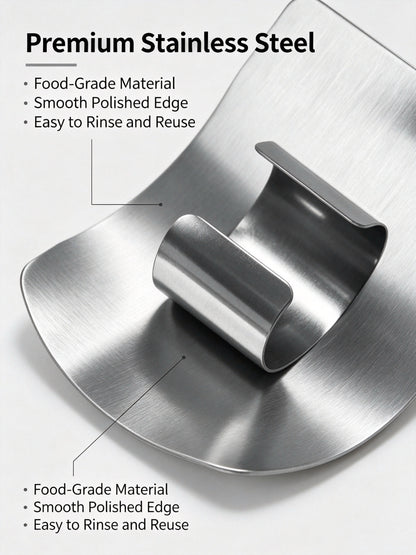 Safe‑Cut Stainless‑Steel Finger Guard, Avoid Cutting Fingers When Cooking