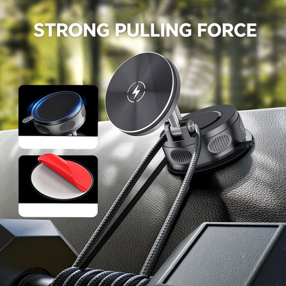 🚗Car Center Console Suction Cup Phone Holder - USB-C Car Charger