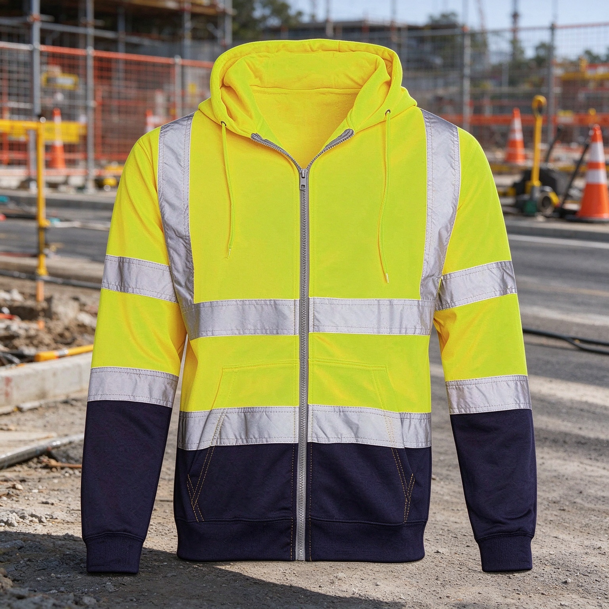 Men's Reflective Fleece-Lined Work Hoodie
