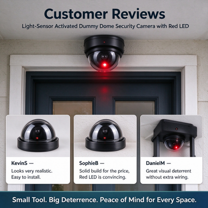 Fake Dome Security Camera with Red LED