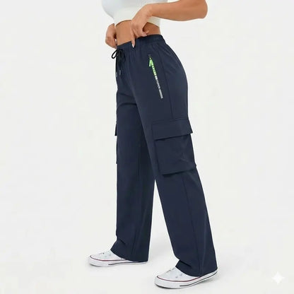 Multi-Pocket Design Slim Straight Leg Casual Trousers