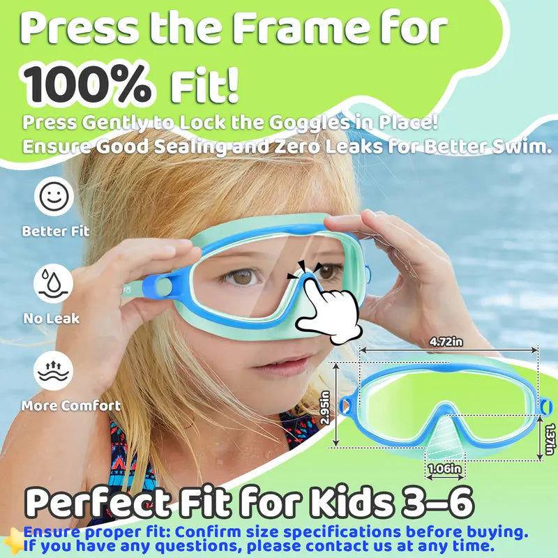 🏊 Universal Protection Swim Goggles with Nose Cover