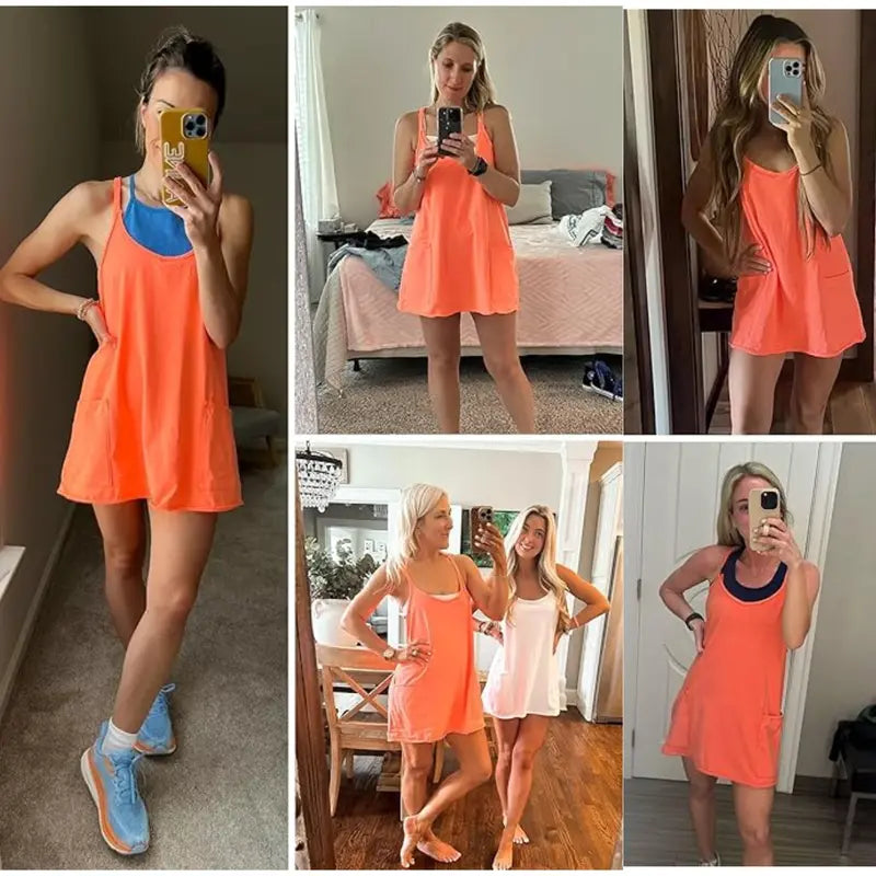 🔥Hot Sale 49% off🌟Women's Summer Sleeveless Mini Dress with Built-in Shorts