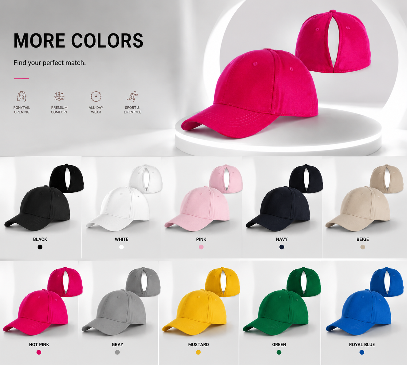 Magnetic Ponytail Cap