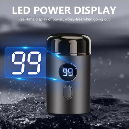 Mini Portable Electric Shaver Pocket-Size Razor With LED Display