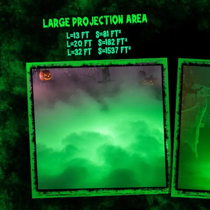 🎃 Halloween Laser Swamp Projector – Spooky Fog & Haunted Yard Light 👻