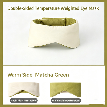 😴 360° Weighted Blackout Sleep Mask – No Tight Strap Just Soft Wraparound Comfort